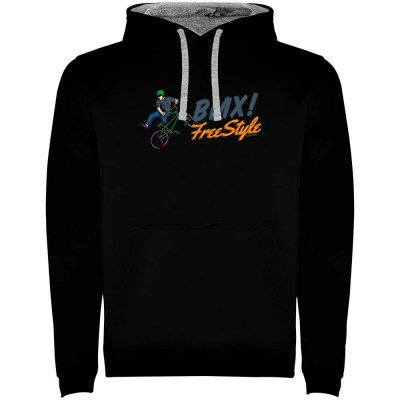 суичър,мъжки,пуловери,kruskis,bmx,freestyle,two,colour,hoodie,black,grey,(black)