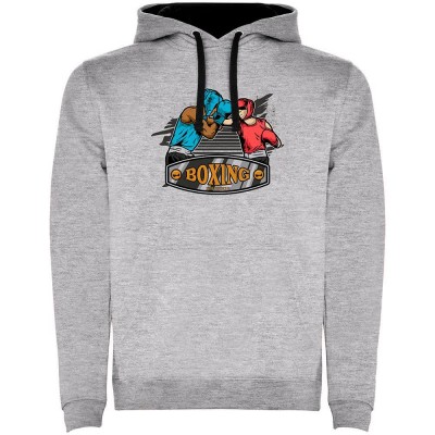 суичър,мъжки,пуловери,kruskis,boxing,two,colour,hoodie,grey,(heather,grey,black)