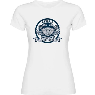 тениска,дамски,тениски,kruskis,crab,logo,short,sleeve,t,shirt,white