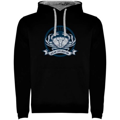 суичър,мъжки,пуловери,kruskis,crab,logo,two,colour,hoodie,black,grey,(black)