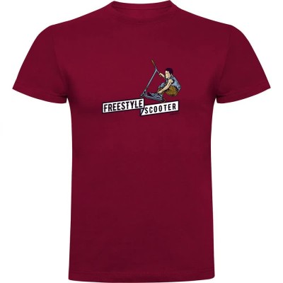 тениска,мъжки,тениски,kruskis,freestyle,scooter,short,sleeve,t,shirt,dark,red,(red)
