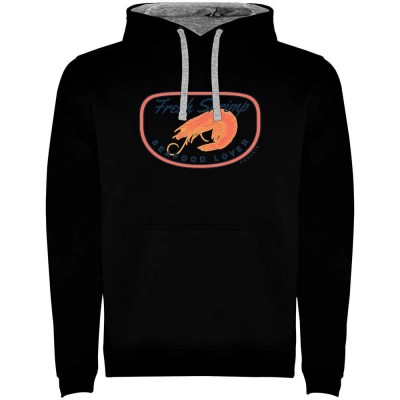 суичър,мъжки,пуловери,kruskis,fresh,shrimp,two,colour,hoodie,black,grey,(black)