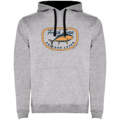 суичър,мъжки,пуловери,kruskis,fresh,tuna,two,colour,hoodie,heather,grey,black,(grey)