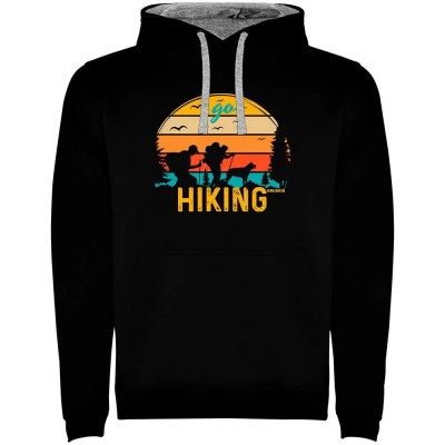 суичър,мъжки,пуловери,kruskis,hiking,two,colour,hoodie,black,grey,(black)