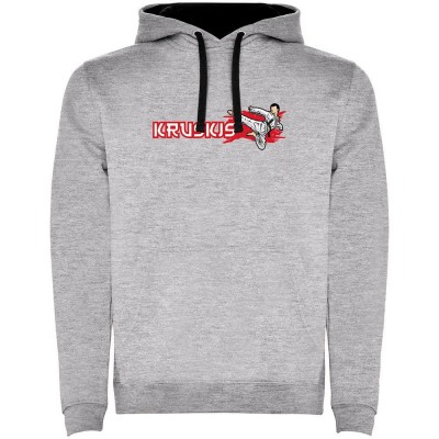 суичър,мъжки,пуловери,kruskis,judo,two,colour,hoodie,heather,grey,black,(grey)
