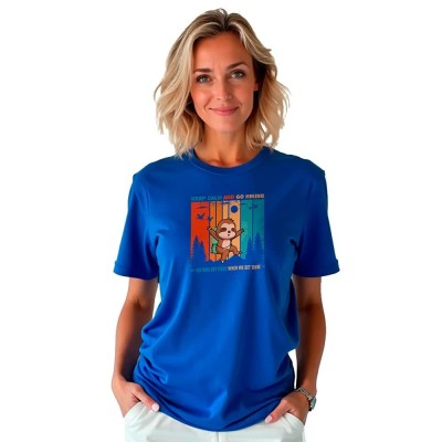 тениска,мъжки,тениски,дамски,тениски,kruskis,keep,calm,sloth,short,sleeve,t,shirt,blue,(royal,blue)