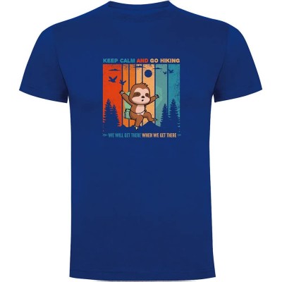 тениска,мъжки,тениски,kruskis,keep,calm,sloth,short,sleeve,t,shirt,royal,blue,(blue)
