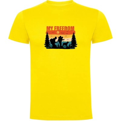 тениска,мъжки,тениски,kruskis,my,freedom,short,sleeve,t,shirt,yellow
