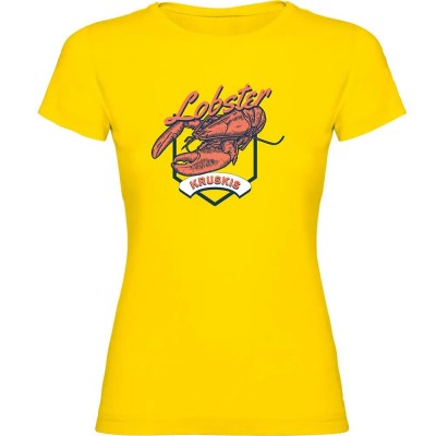 тениска,дамски,тениски,kruskis,seafood,lobster,short,sleeve,t,shirt,yellow,(yellow)