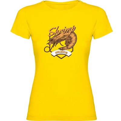 тениска,дамски,тениски,kruskis,seafood,shrimp,short,sleeve,t,shirt,yellow