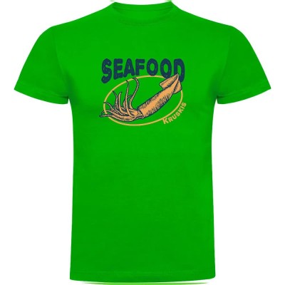 тениска,мъжки,тениски,kruskis,seafood,squid,short,sleeve,t,shirt,green