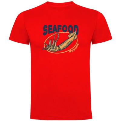 тениска,мъжки,тениски,kruskis,seafood,squid,short,sleeve,t,shirt,red,(red)