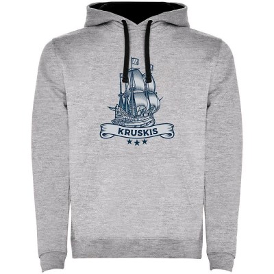 суичър,мъжки,пуловери,kruskis,ship,two,colour,hoodie,grey,(heather,grey,black)