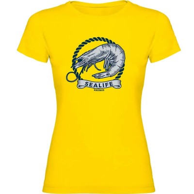 тениска,дамски,тениски,kruskis,shrimp,short,sleeve,t,shirt,yellow