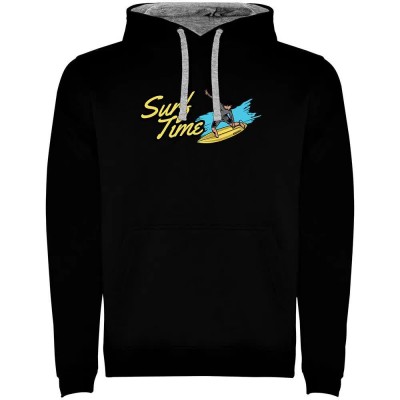 суичър,мъжки,пуловери,kruskis,surf,time,two,colour,hoodie,black,(black,grey)