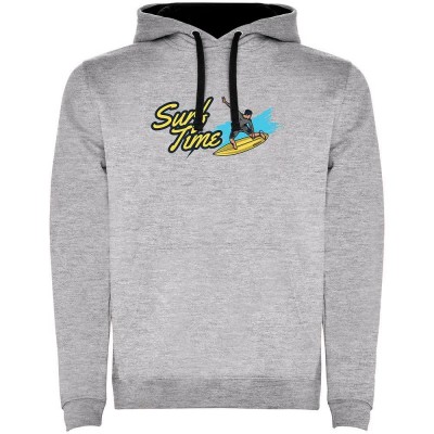 суичър,мъжки,пуловери,kruskis,surf,time,two,colour,hoodie,grey,(heather,grey,black)