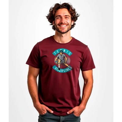 тениска,мъжки,тениски,kruskis,tennis,discipline,short,sleeve,t,shirt,red,(dark,red)