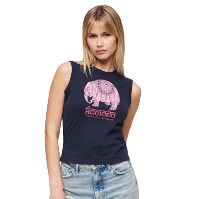 тениска,дамски,тениски,superdry,hathi,slim,sleeveless,t,shirt,blue,(rich,navy)