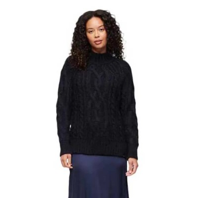 блуза,дамски,пуловери,дамски,плетени,дрехи,superdry,high,neck,cable,sweater,eclipse,navy,(blue)