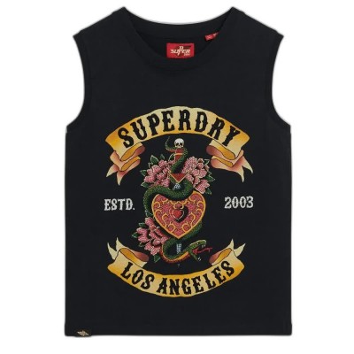 тениска,дамски,тениски,superdry,tattoo,rhinestone,tank,sleeveless,t,shirt,multicolor