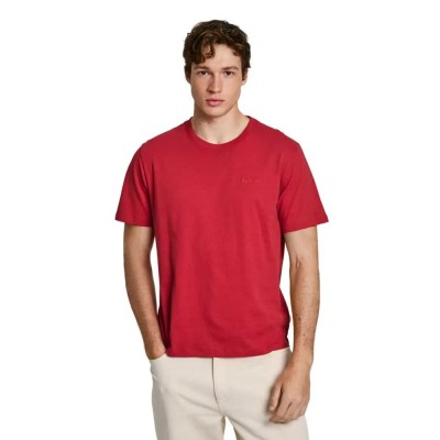 тениска,мъжки,тениски,pepe,jeans,connor,short,sleeve,t,shirt,ruby,red,(red)