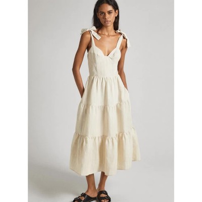 рокля,дамски,поли,и,рокли,pepe,jeans,emereal,sleeveless,dress,malt,beige,(beige)