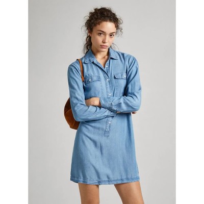 рокля,дамски,поли,и,рокли,pepe,jeans,erine,long,sleeve,short,dress,blue,(blue)