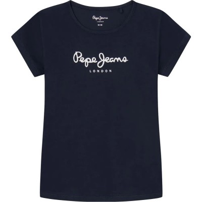 тениска,детски,тениски,pepe,jeans,hana,glitter,short,sleeve,t,shirt,dulwich,blue,(black)