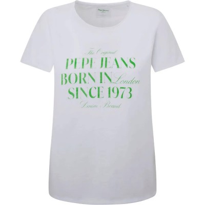 тениска,дамски,тениски,pepe,jeans,jasmine,short,sleeve,t,shirt,white