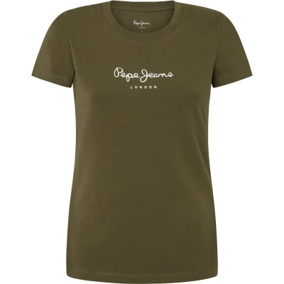 тениска,дамски,тениски,pepe,jeans,new,virginia,short,sleeve,t,shirt,leaf,green,(green)
