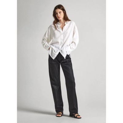 риза,с,дълъг,ръкав,дамски,блузи,дамски,ризи,pepe,jeans,philly,long,sleeve,shirt,beige