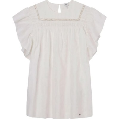 рокля,детски,поли,и,рокли,pepe,jeans,quera,short,sleeve,dress,mousse,white,(beige)