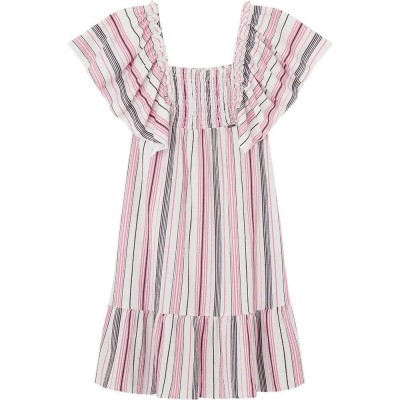 рокля,детски,поли,и,рокли,pepe,jeans,regina,short,sleeve,dress,mousse,white,(pink)