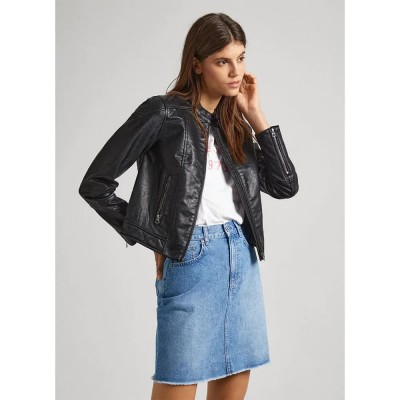 яке,дамски,якета,и,палта,pepe,jeans,stazie,leather,jacket,black