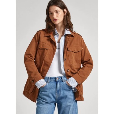 яке,дамски,якета,и,палта,pepe,jeans,theresa,jacket,brown,(cognac,brown)