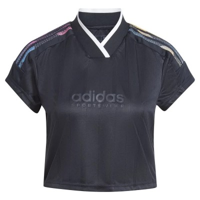 тениска,дамски,тениски,adidas,tiro,q2,cropped,short,sleeve,v,neck,t,shirt,blue,(black)