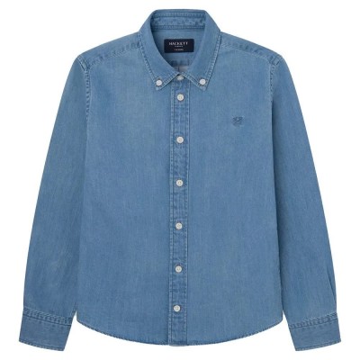 риза,с,дълъг,ръкав,детски,ризи,hackett,washed,denim,long,sleeve,shirt,blue