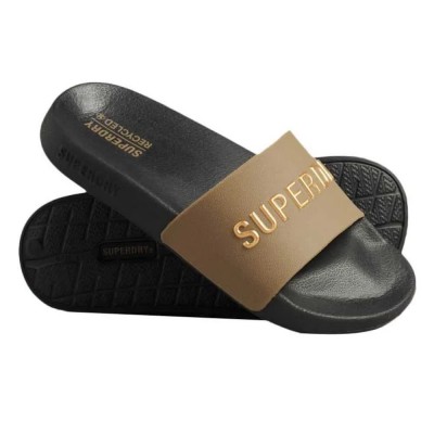 дамски,сандали,и,чехли,superdry,code,logo,vegan,slides,black,fossil,brown,metallic,gold,(brown,black)