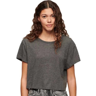 тениска,дамски,тениски,superdry,slouchy,cropped,short,sleeve,t,shirt,cosmo,grey,marl,(grey)