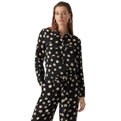 риза,с,дълъг,ръкав,дамски,блузи,дамски,ризи,vero,moda,gunver,long,sleeve,shirt,black,(black,aop,golden)