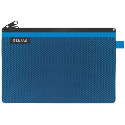 несесер,тоалетни,принадлежности,leitz,wow,nylon,two,pockets,travel,23x15,cm,wash,bag,blue
