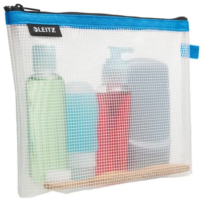 несесер,тоалетни,принадлежности,leitz,wow,wp,cosmetics,travel,24x17,cm,wash,bag,blue,(clear)