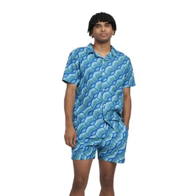 риза,с,къс,ръкав,мъжки,ризи,umbro,printed,short,sleeve,shirt,green,(quetzal,green,multi)