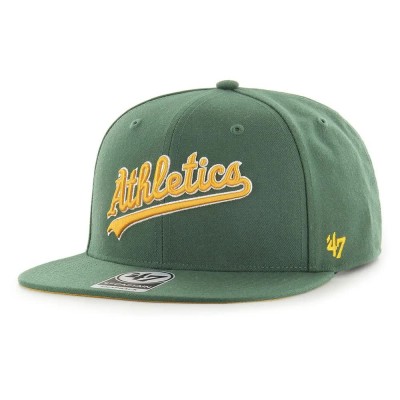 шапка,всички,шапки,47,mlb,oakland,athletics,no,shot,script,under,captain,cap,green,(dark,green)