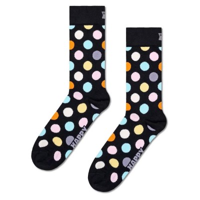 чорапи,мъжки,чорапи,happy,socks,big,dot,half,long,socks,multicolor,(black)