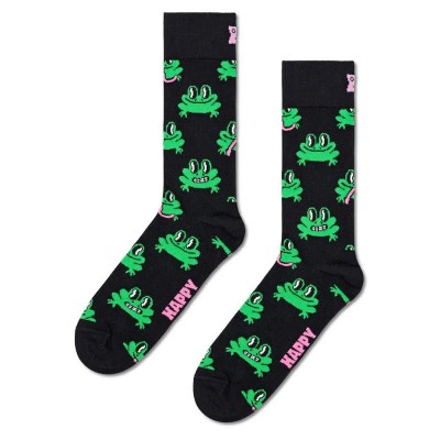 чорапи,мъжки,чорапи,happy,socks,frog,half,long,socks,multicolor,(black)