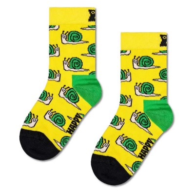 чорапи,детски,чорапи,happy,socks,snail,socks,yellow,(yellow)