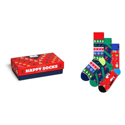 чорапи,мъжки,чорапи,happy,socks,x,mas,sweaters,gift,set,half,long,socks,3,pairs,multicolor,(red)