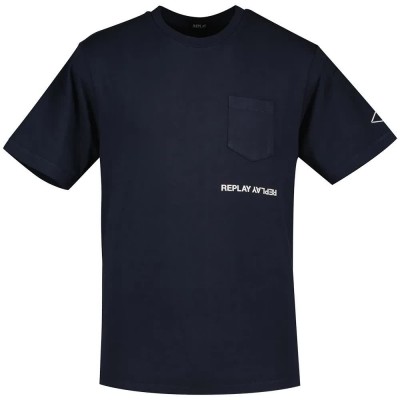 тениска,мъжки,тениски,replay,m6815,.000.22662g,short,sleeve,t,shirt,blue