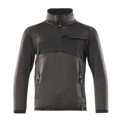 блуза,детски,блузи,mascot,accelerate,18903,half,zip,sweatshirt,dark,anthracite,black,(brown)